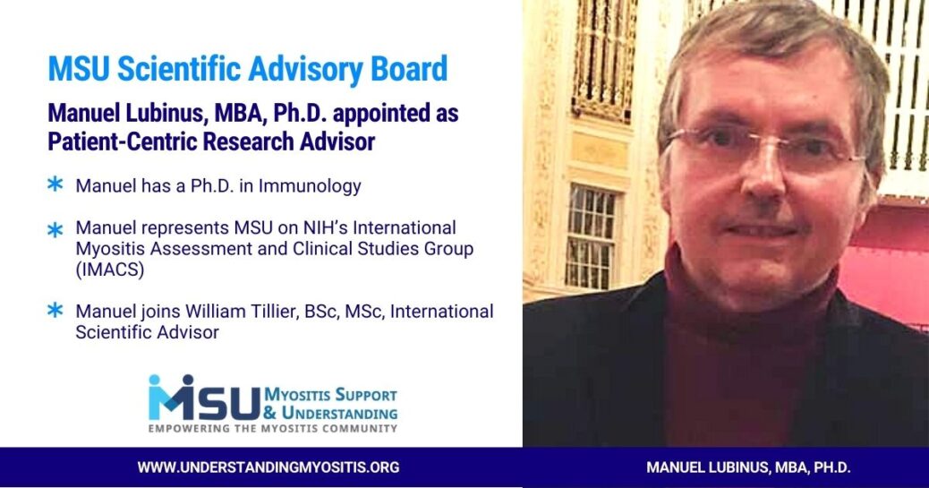 Manuel Lubinus, MBA, Ph.D. appointed as Patient-Centric Research Advisor