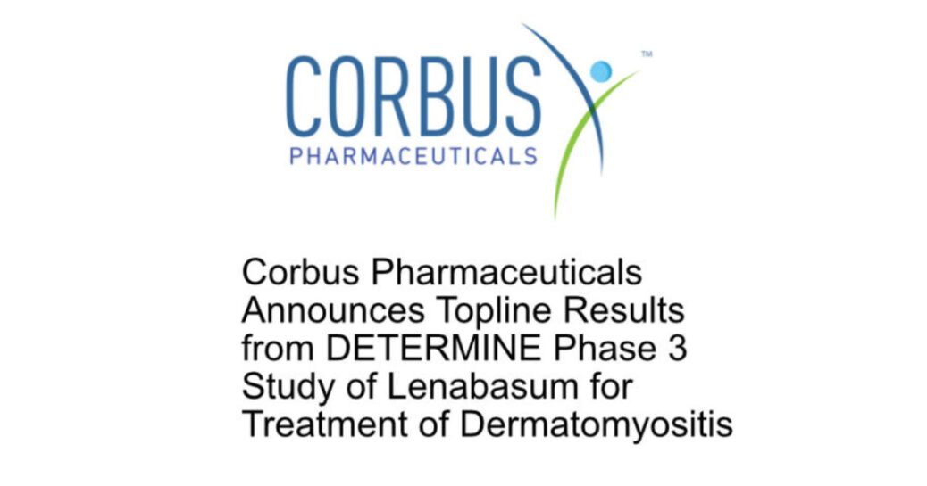 Corbus releases topline results for the phase 3 study of lenabasum in dermatomyositis